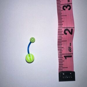 Green and Blue Belly Button Ring